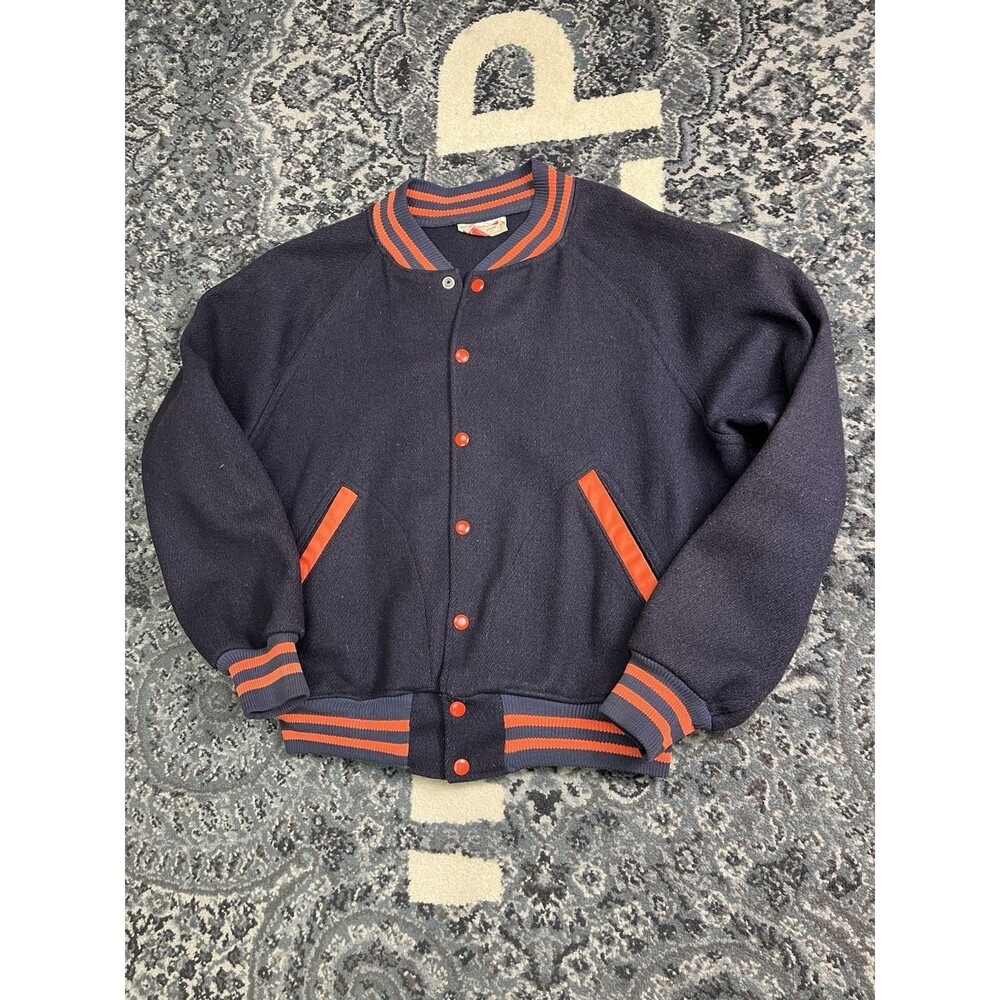 Mens Vintage 1950s Belen Athletic Wear Varsity Wool Jacket Size M Made In USA - Picture 3 of 11